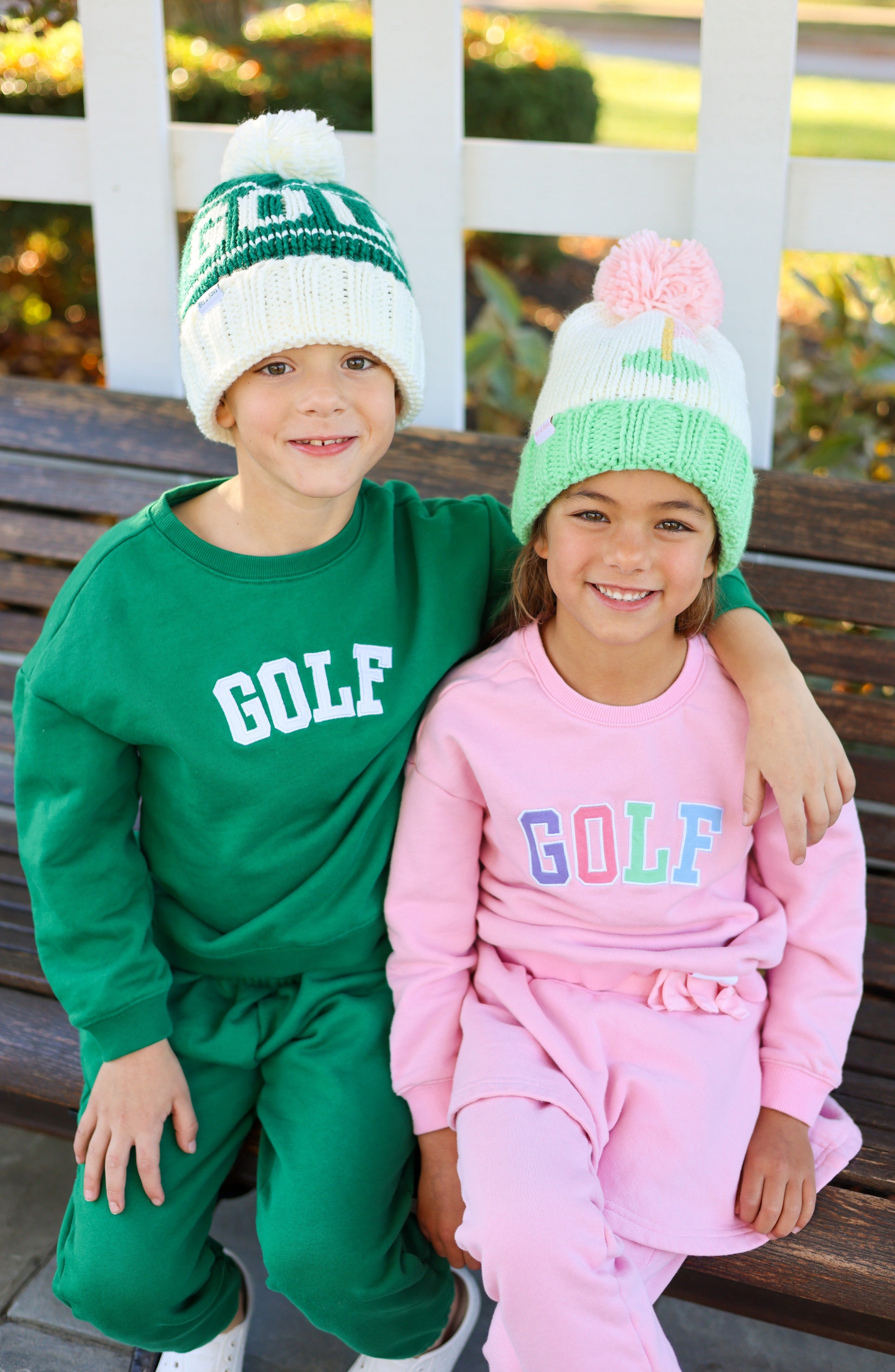 Golf Bobble Hat, Green