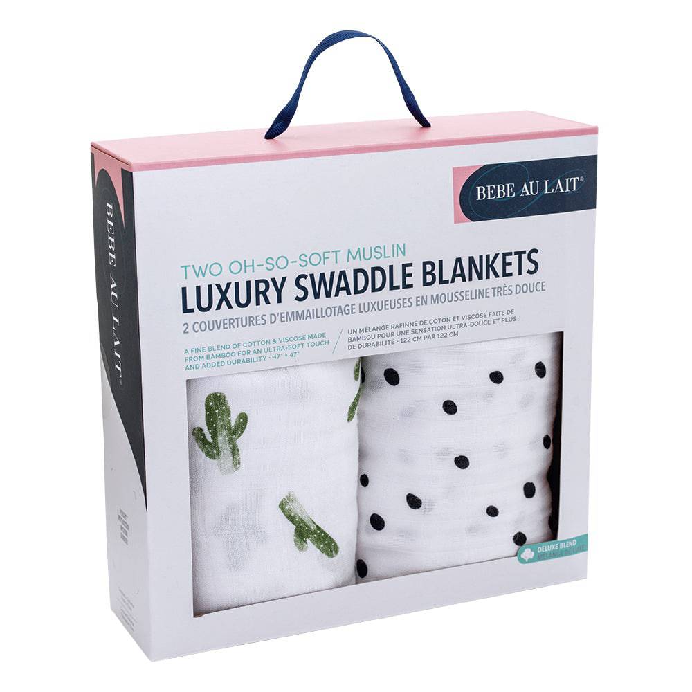 Muslin Swaddle Blanket Set Oh So Soft Saguaro + Dottie