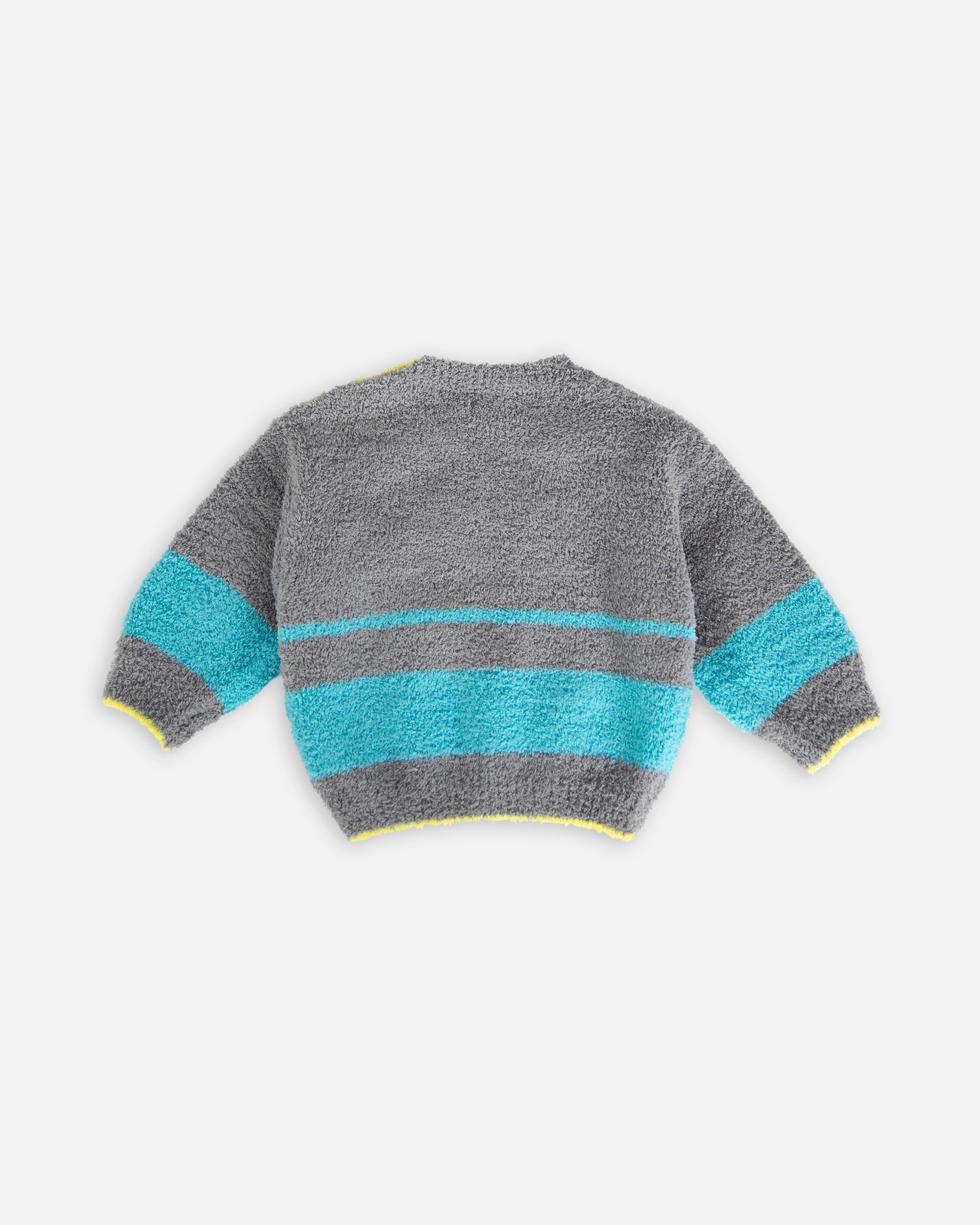 Boxy Striped Sweater - Fuzzy