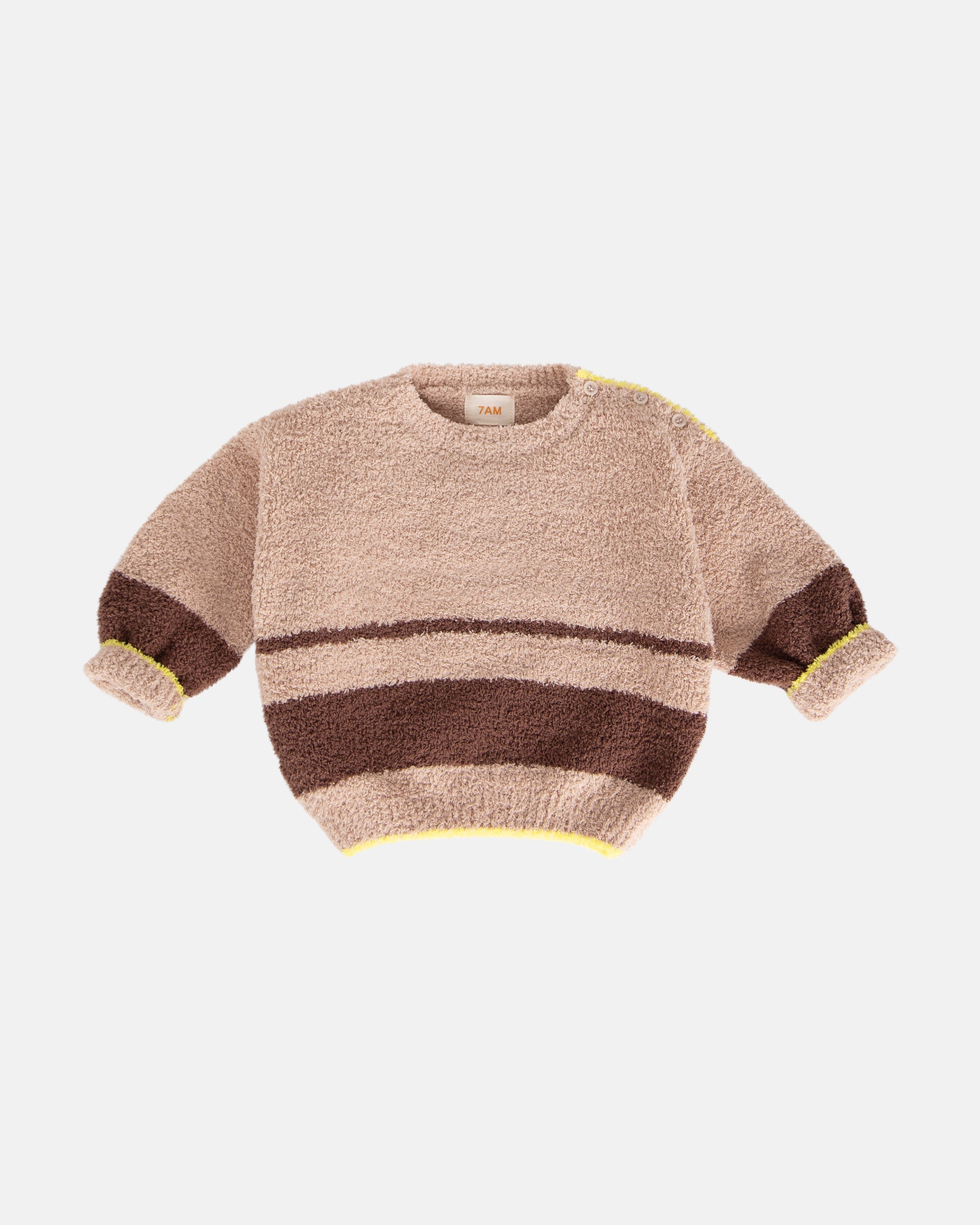 Boxy Striped Sweater - Fuzzy