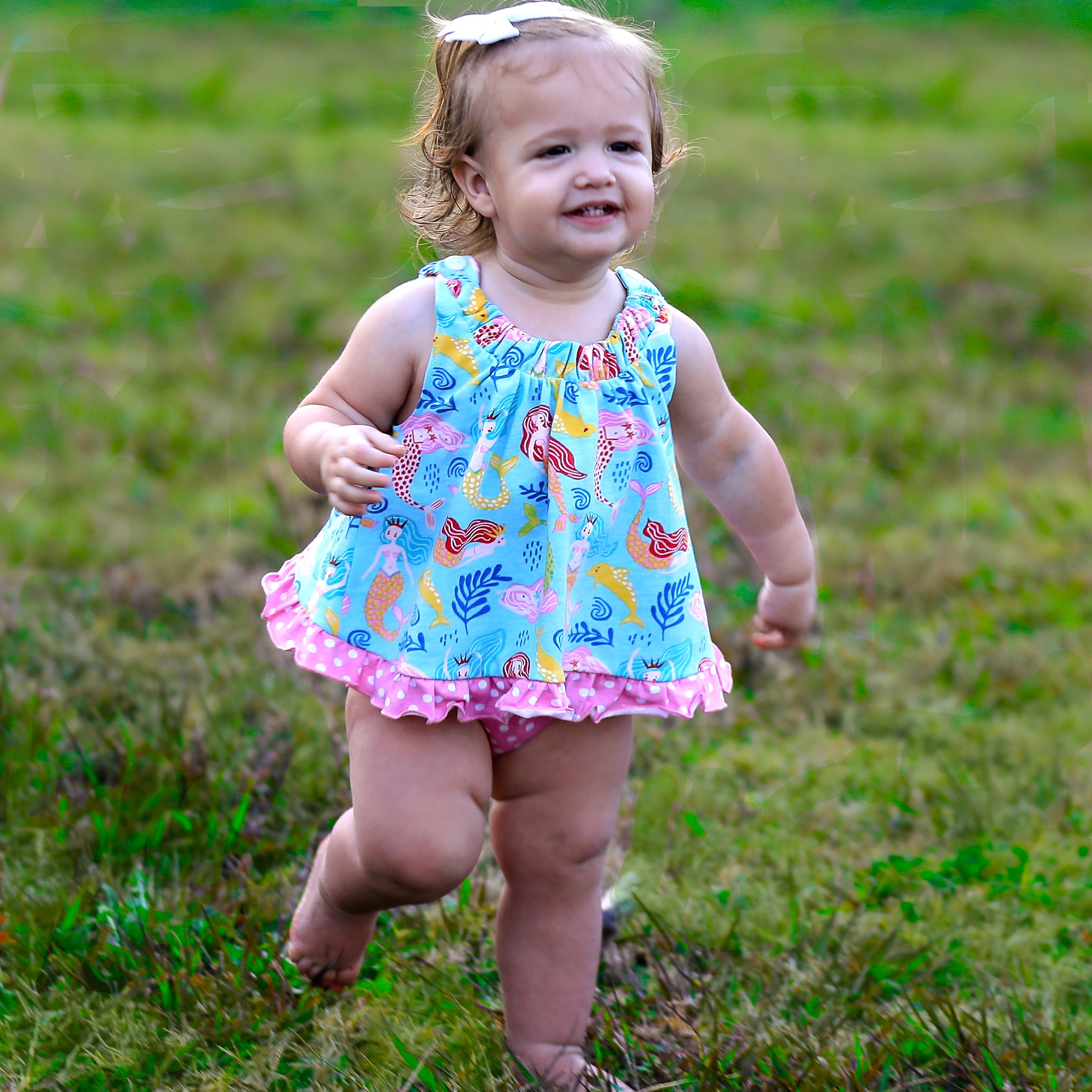 Annloren Baby And Big Girls Mermaid Swing Tank Top Spring Summer Separates