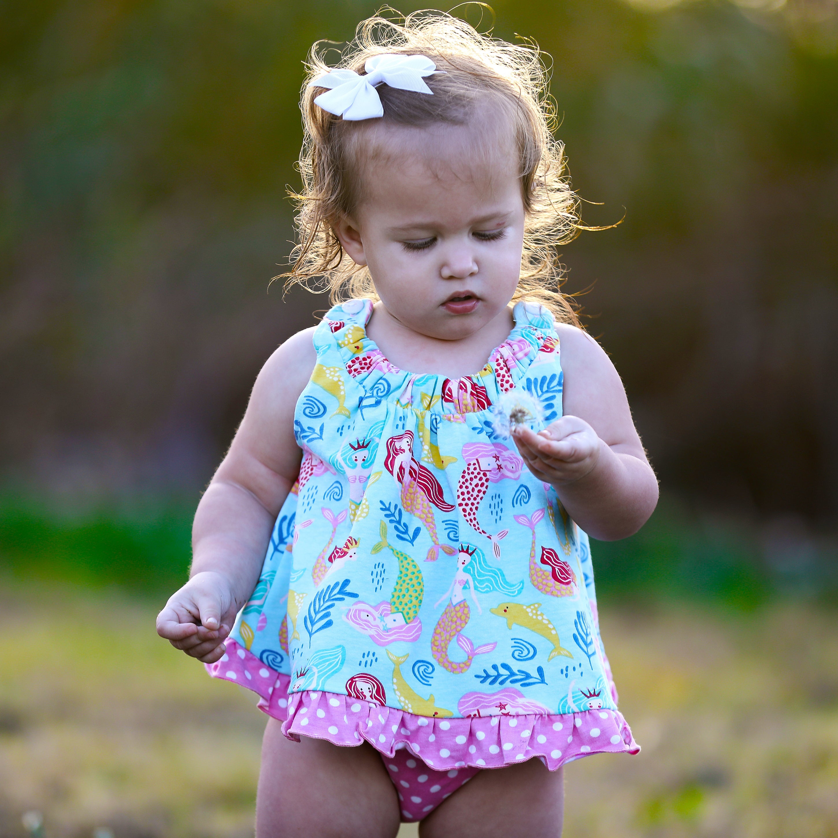 Annloren Baby And Big Girls Mermaid Swing Tank Top Spring Summer Separates