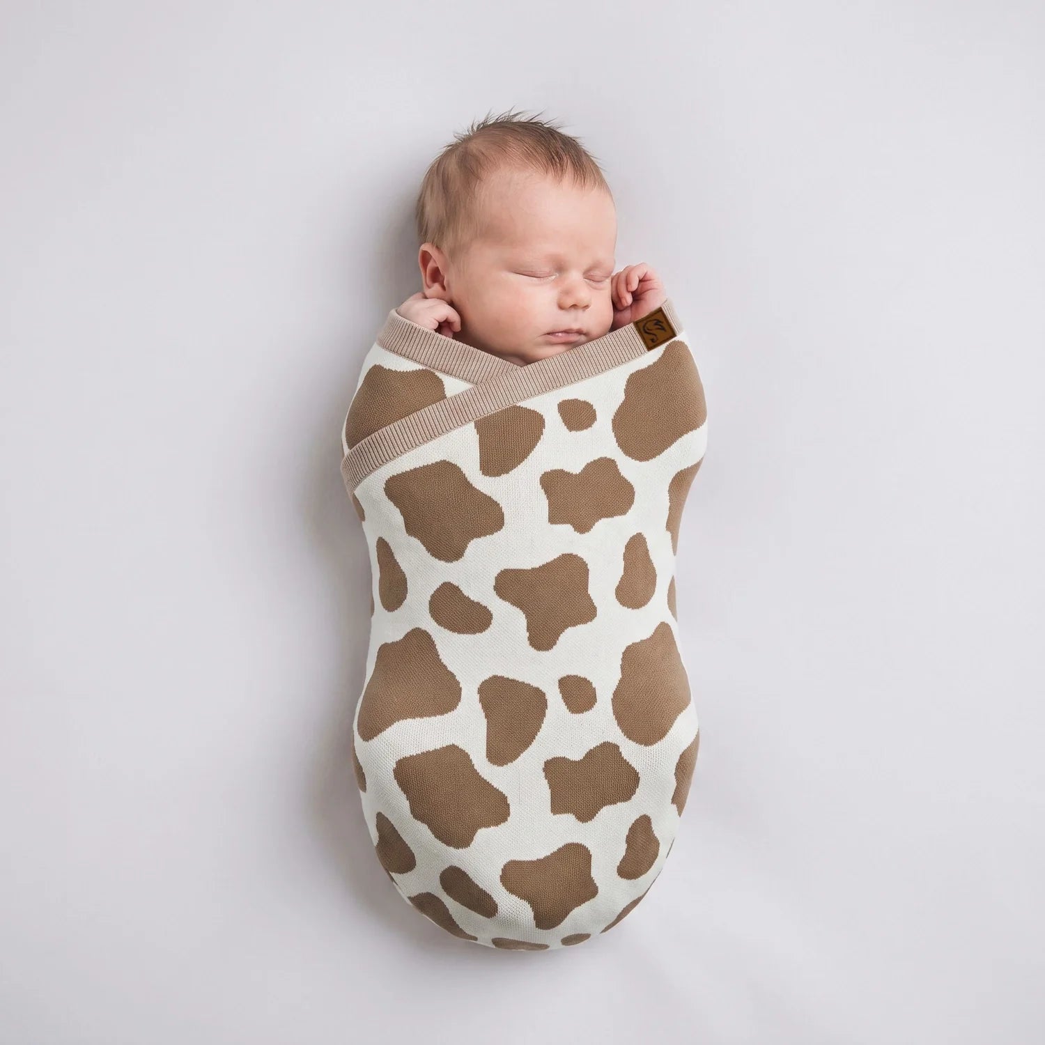 Baby Cow Jacquard Knit Blanket