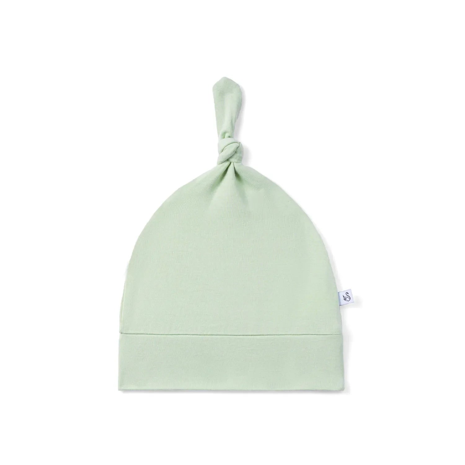 Baby Knotted Cap In Sage Green