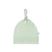 Baby Knotted Cap In Sage Green