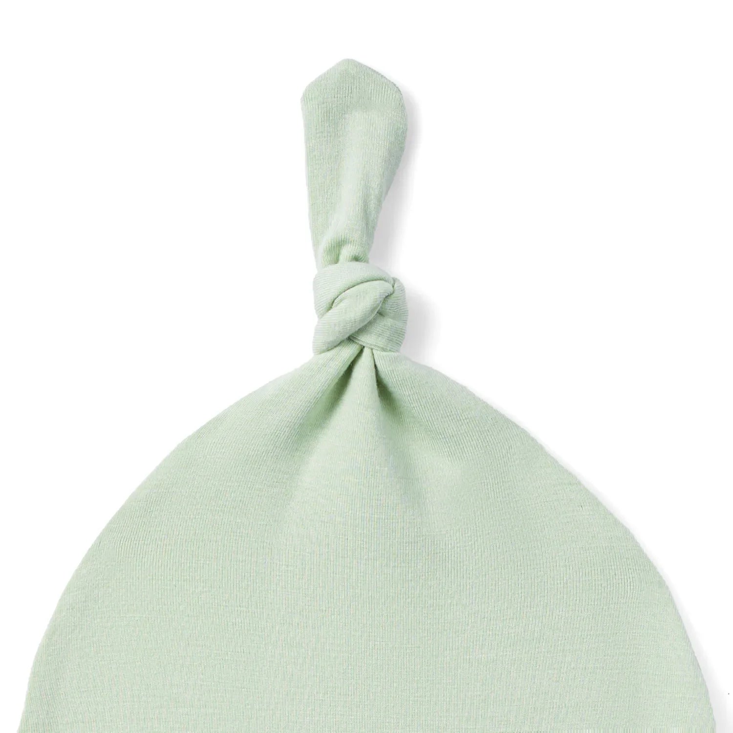 Baby Knotted Cap In Sage Green