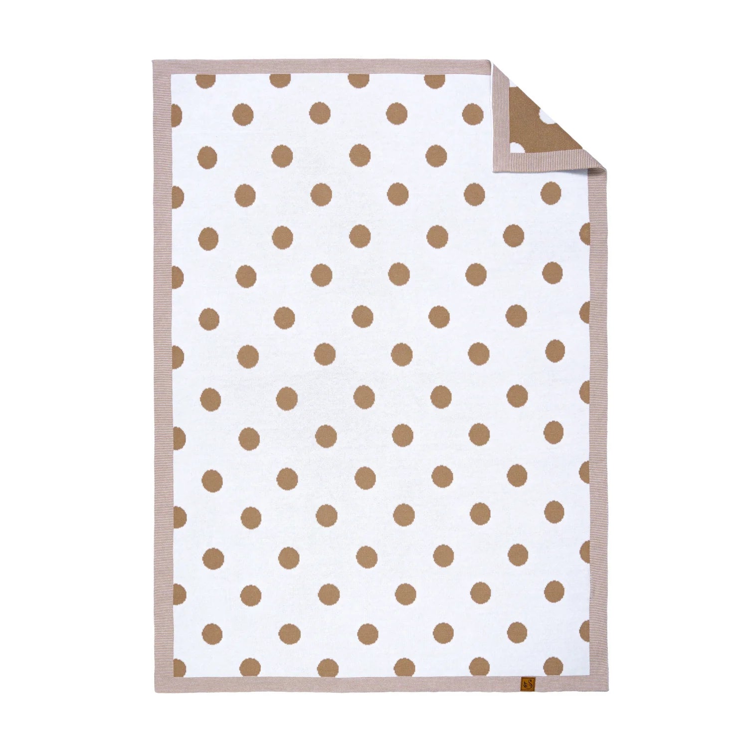 Baby Mocha Polkadot Jacquard Knit Blanket