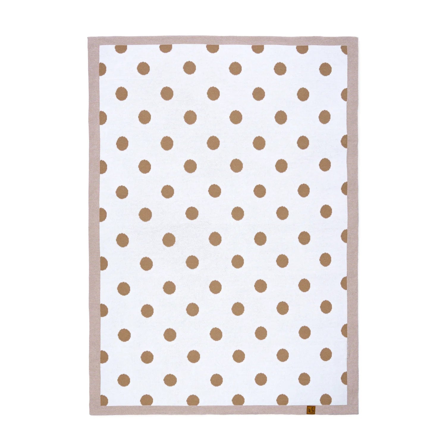 Baby Mocha Polkadot Jacquard Knit Blanket