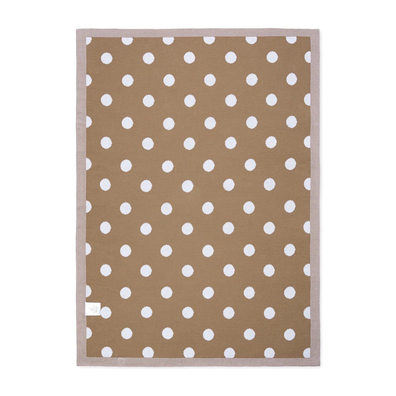 Baby Mocha Polkadot Jacquard Knit Blanket