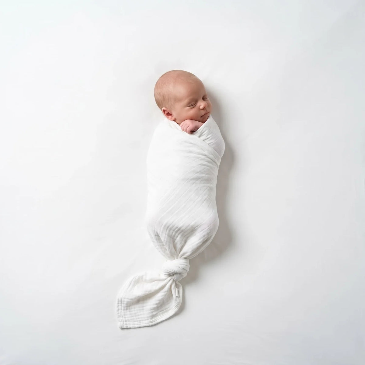 Baby Muslin Swaddle Blanket In White