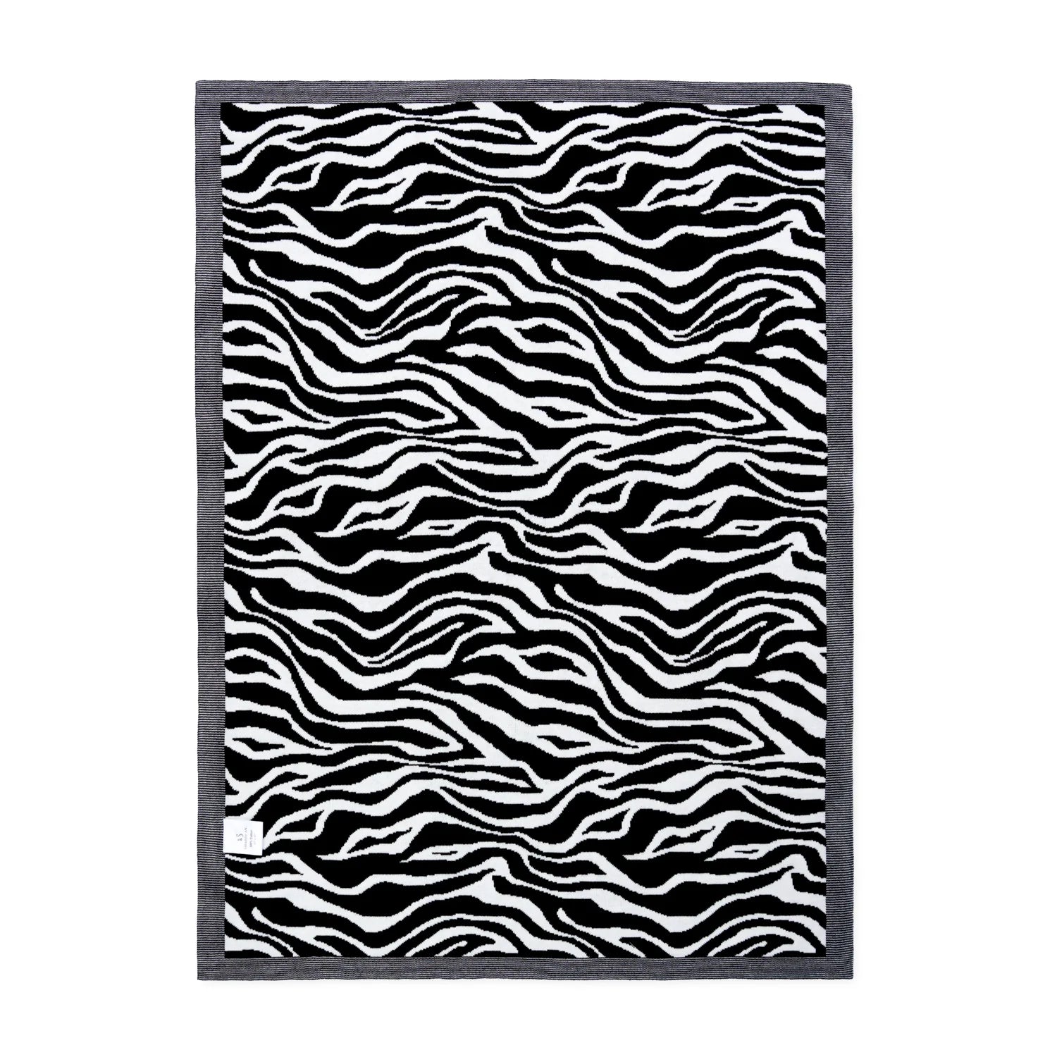 Baby Zebra Jacquard Knit Blanket
