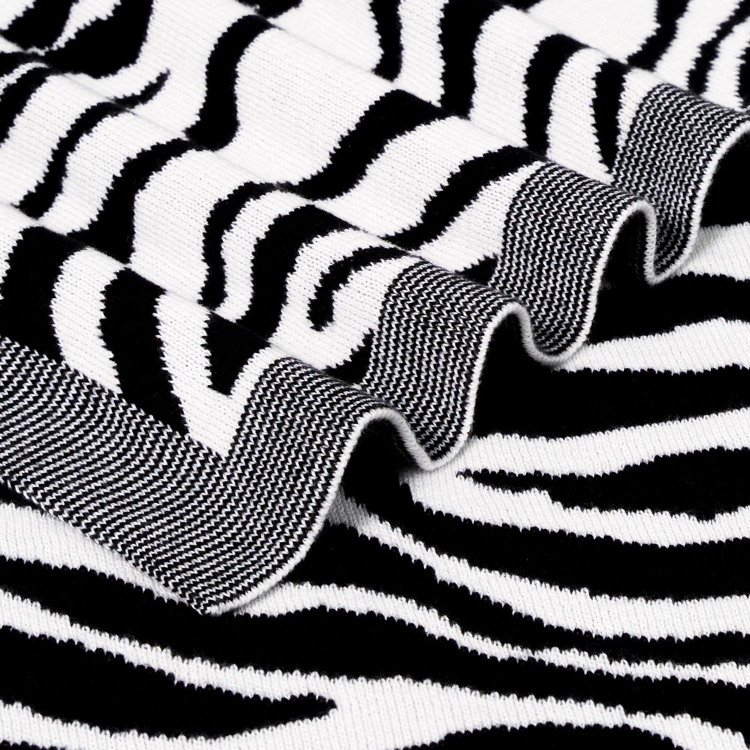 Baby Zebra Jacquard Knit Blanket