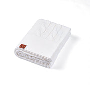 Cable Knit Baby Blanket In White