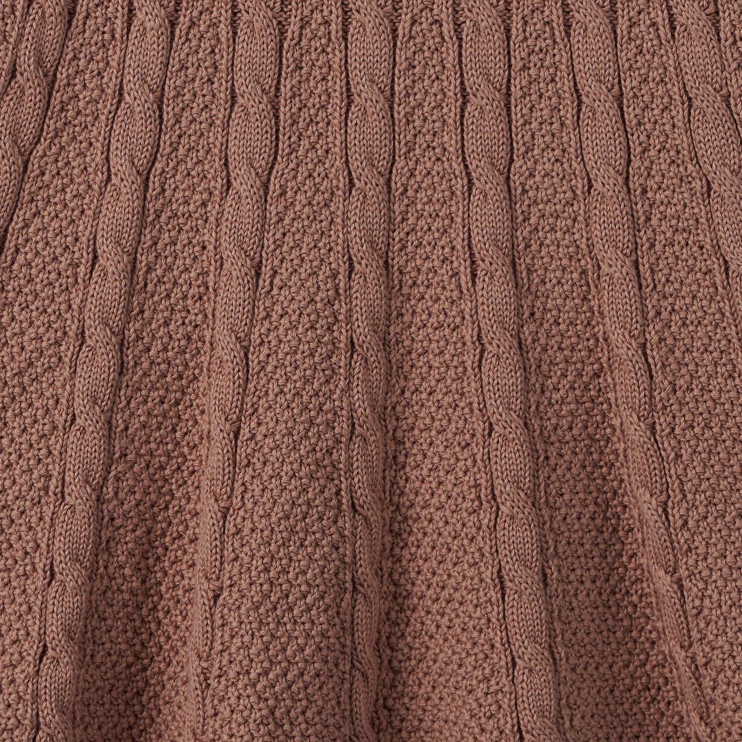 Cable Knit Polo Dress In Mocha