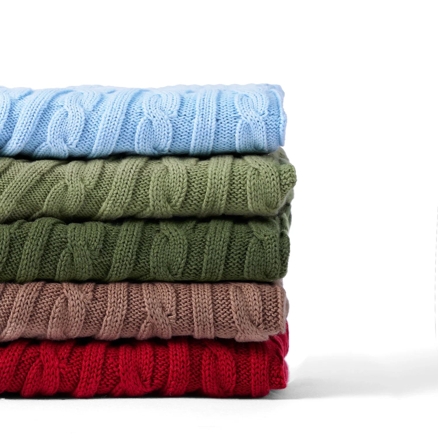 Cable Knit Skirts In Sage Green
