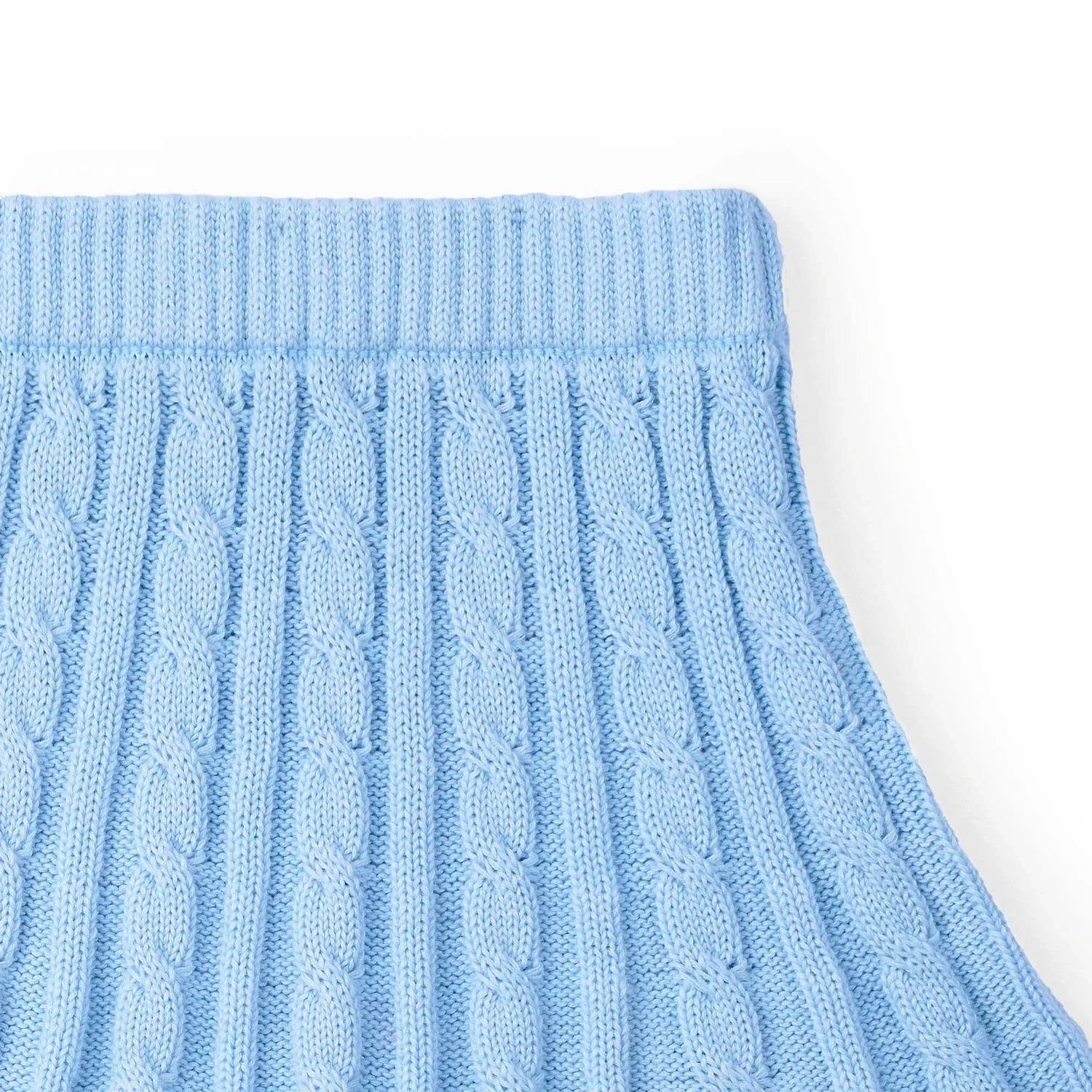 Cable Knit Skirts In Baby Blue