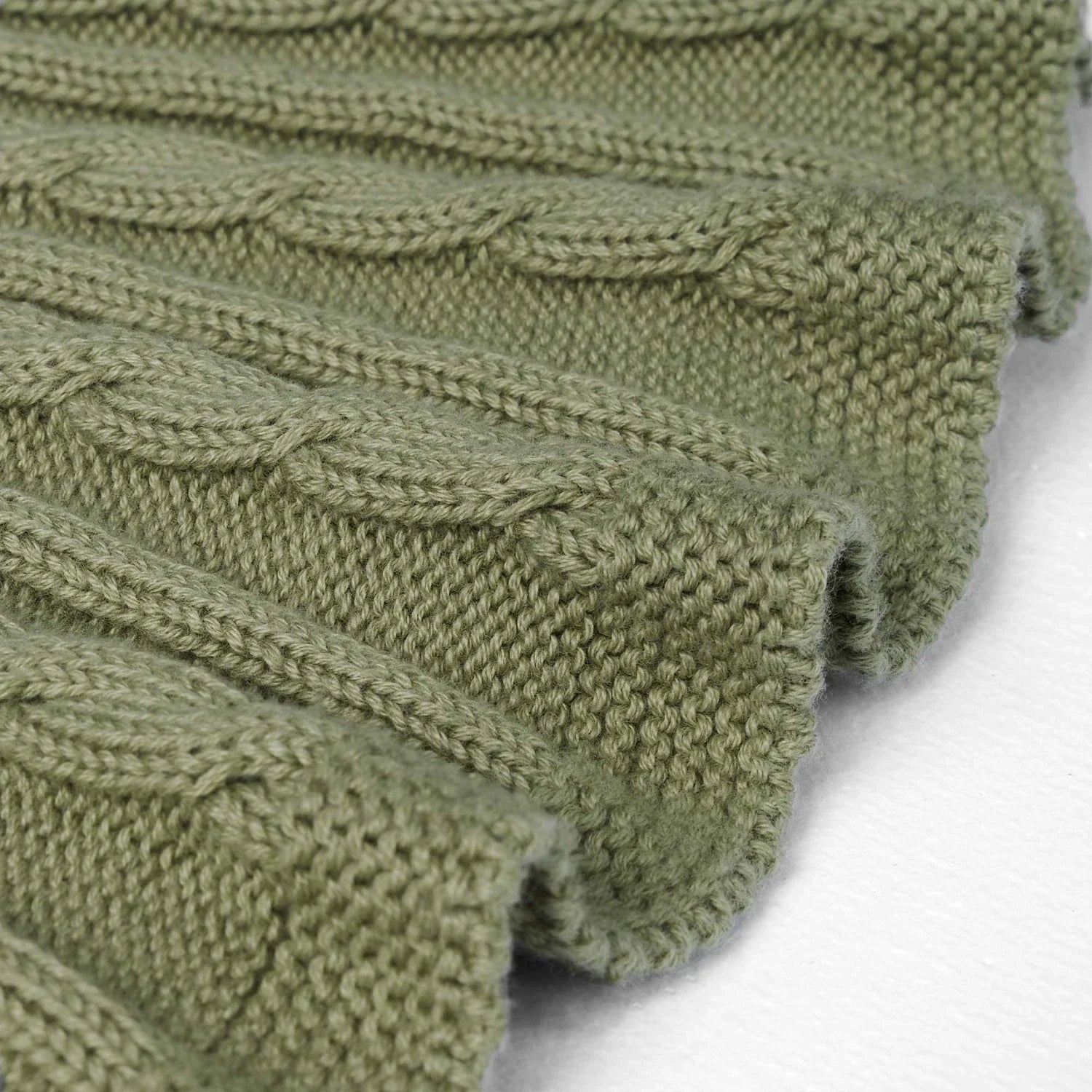 Cable Knit Skirts In Sage Green