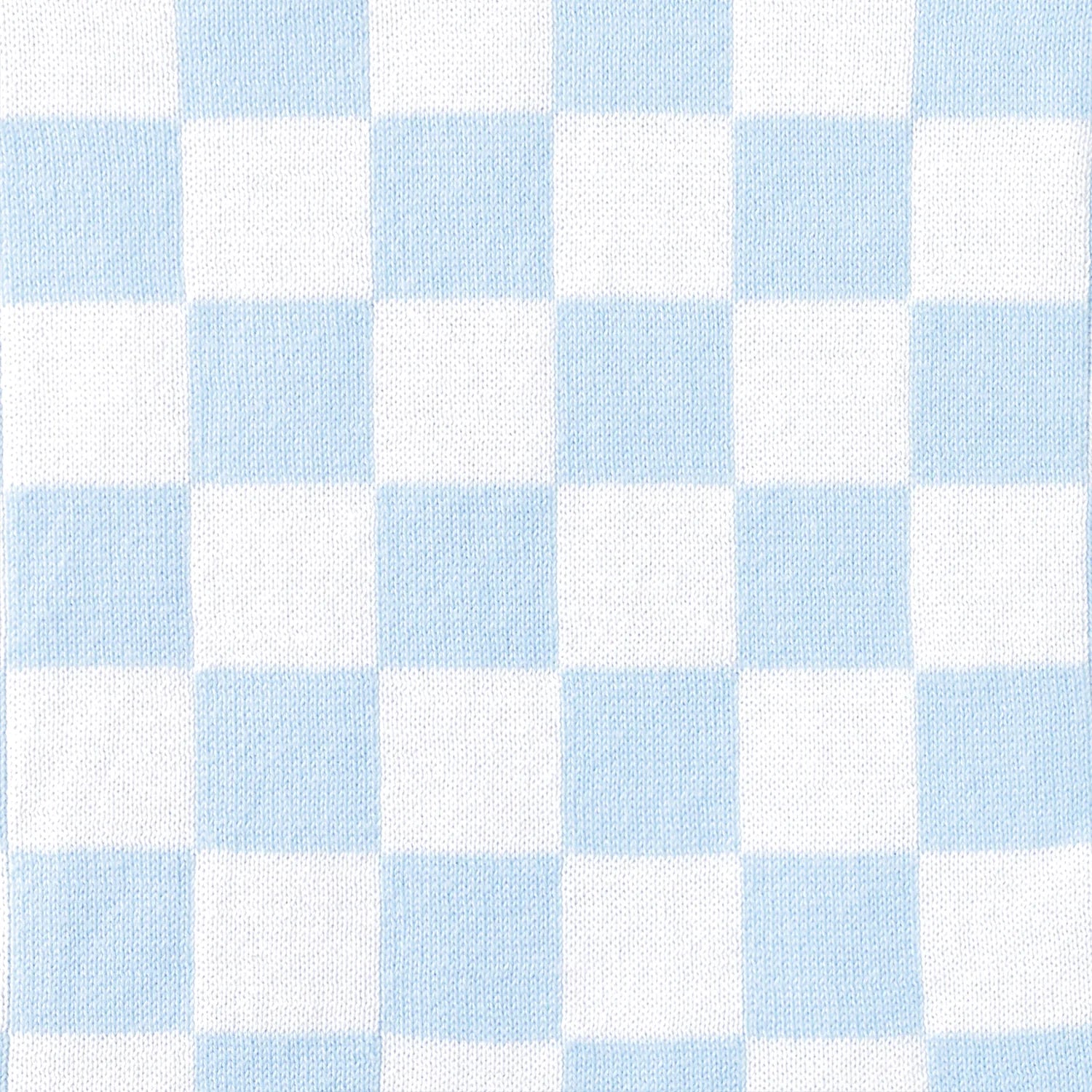 Blue Checker Baby Knit Playsuit
