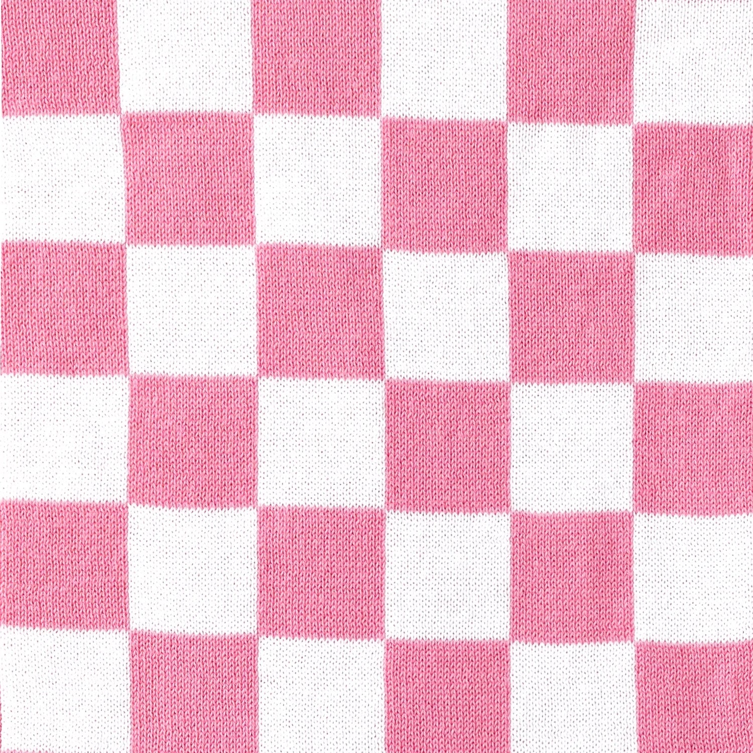 Pink Checker Baby Knit Playsuit