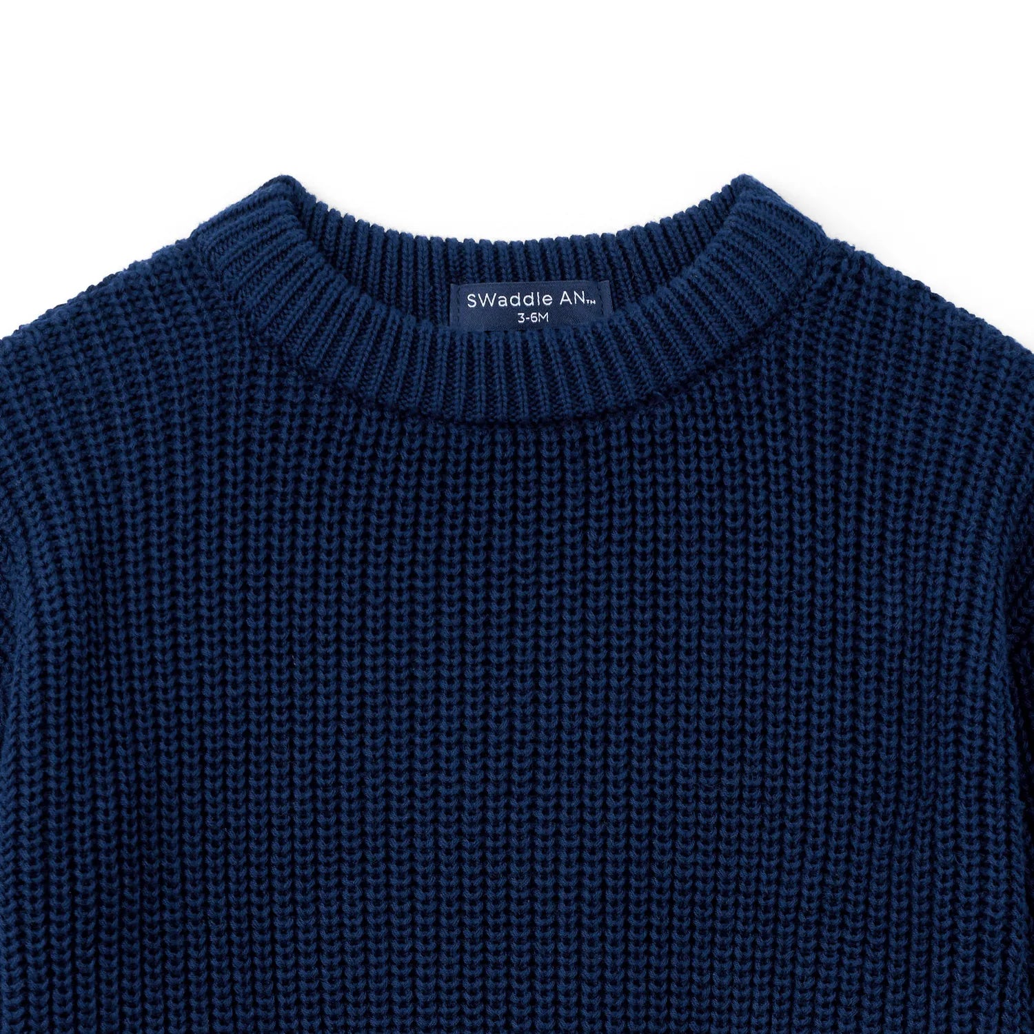 Classic Knit Baby Sweater In Navy