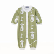 Golf Baby Knit Button Romper