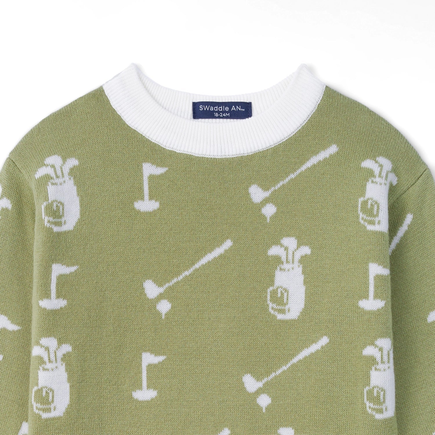 Golf Knit Long Sleeve Crewneck Sweater