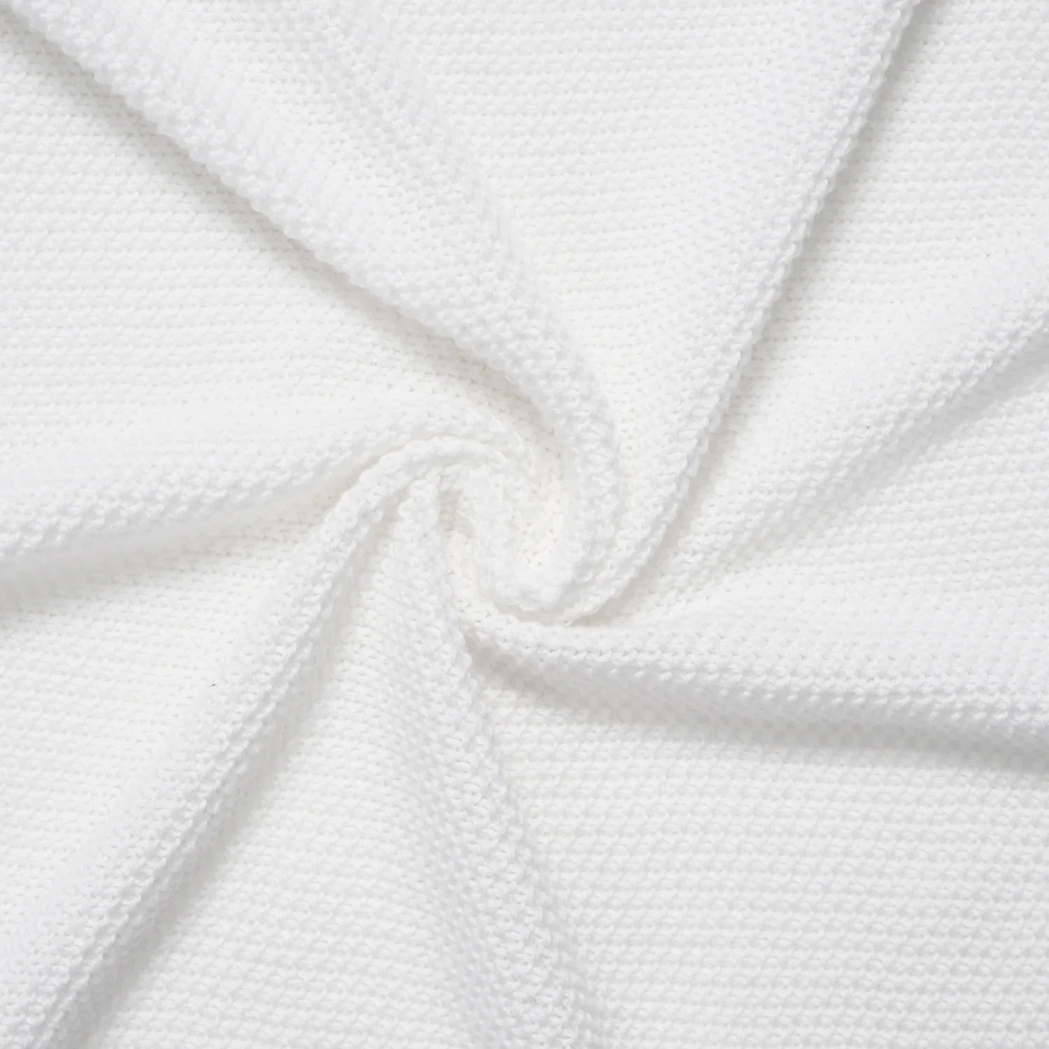 Heirloom Lace Knit Baby Blanket In White