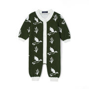 Mallard Duck Baby Knit Button Romper
