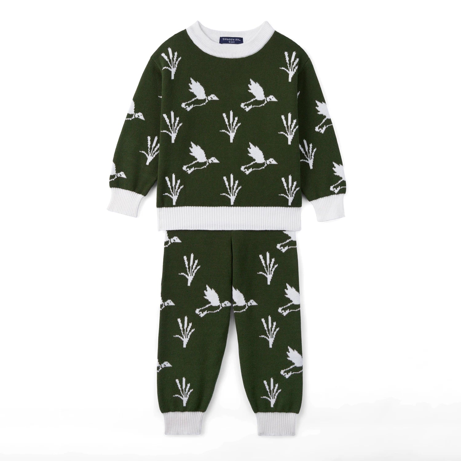 Mallard Duck Knit Long Sleeve Crewneck Sweater
