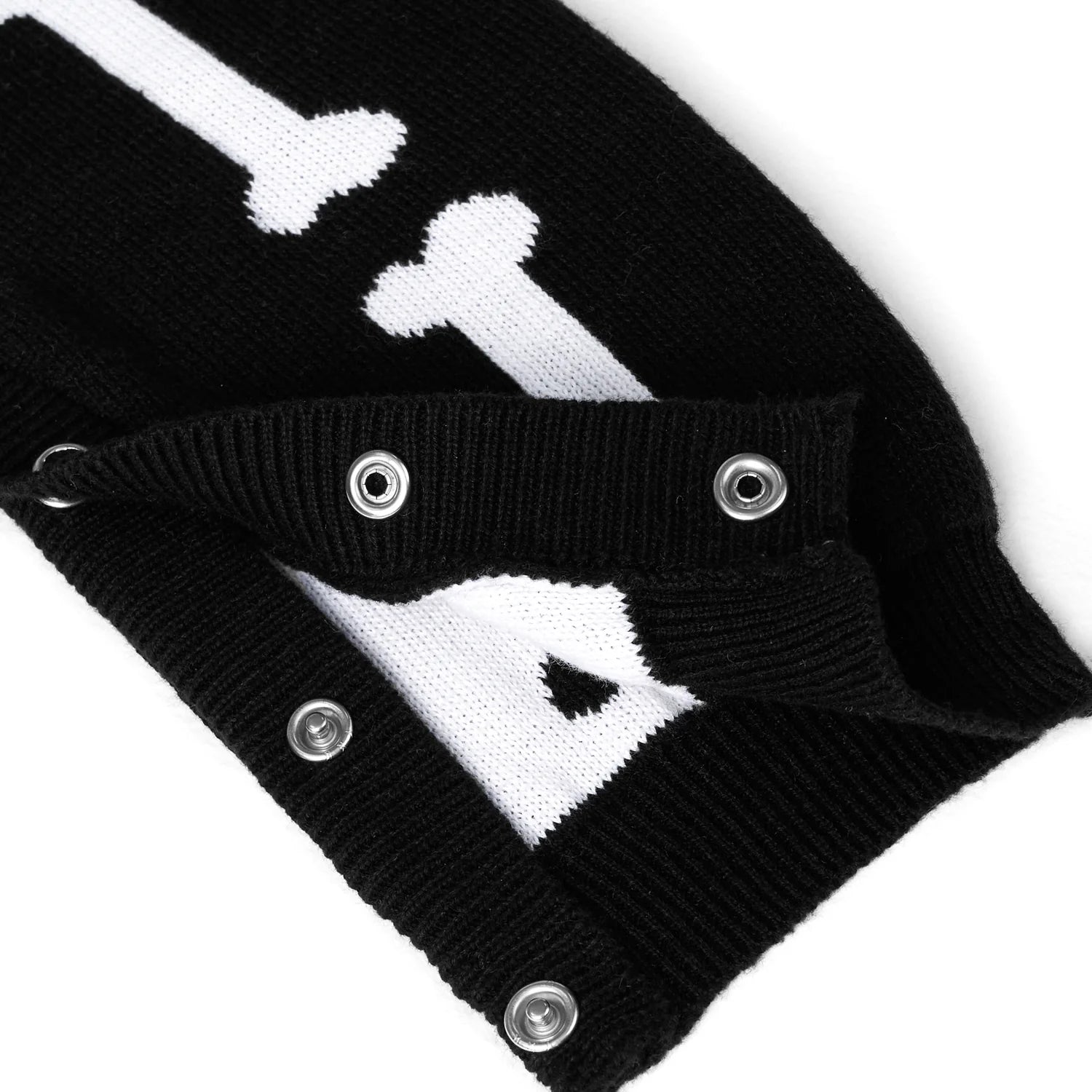 Skeleton Halloween Long Sleeve Knit Baby Romper