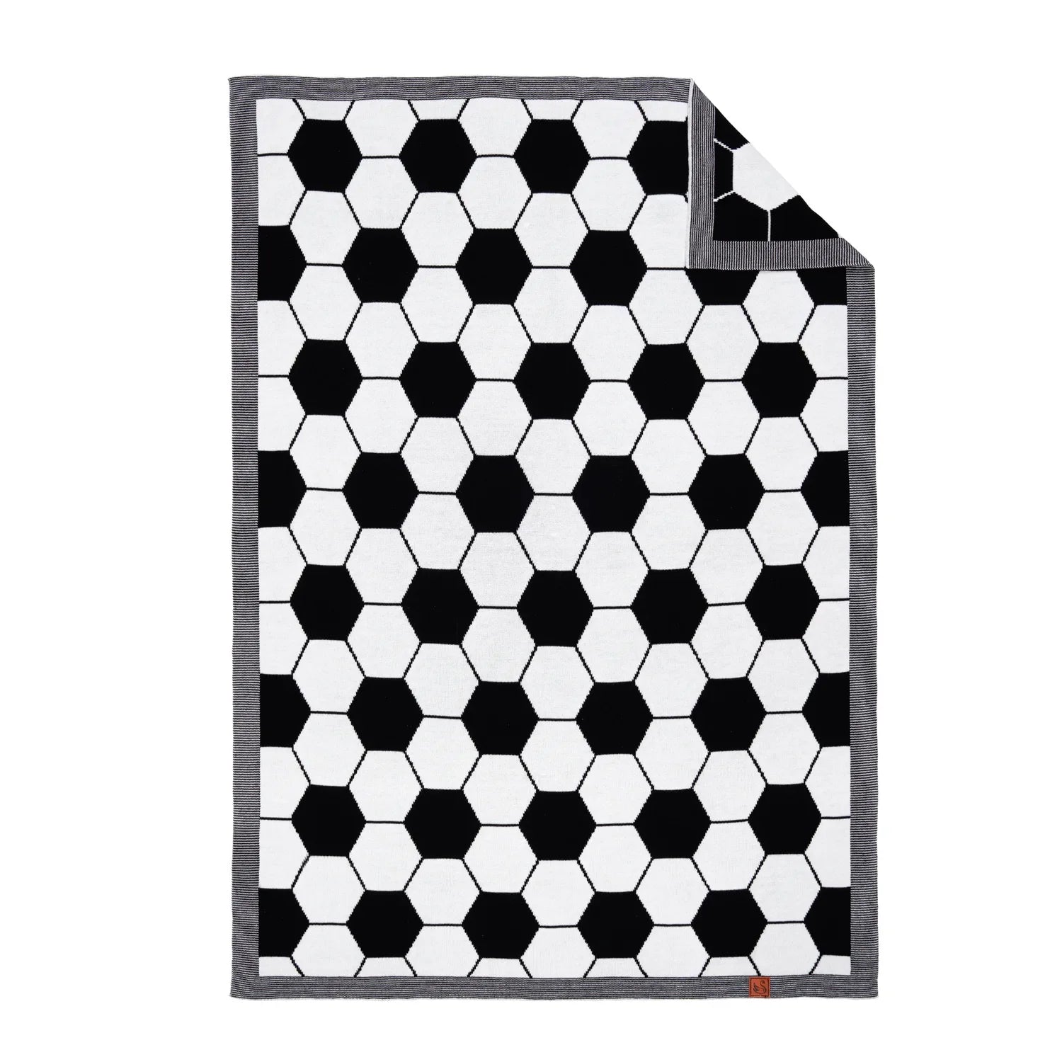 Soccer Jacquard Knit Baby Blanket