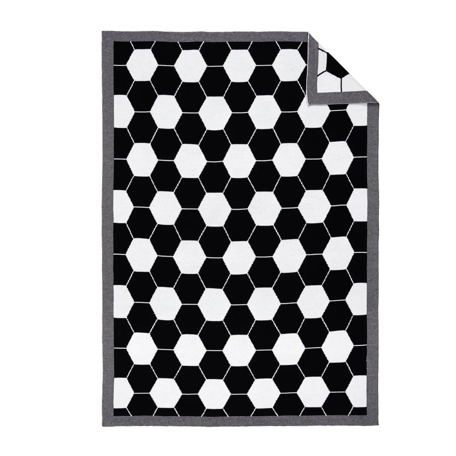 Soccer Jacquard Knit Baby Blanket
