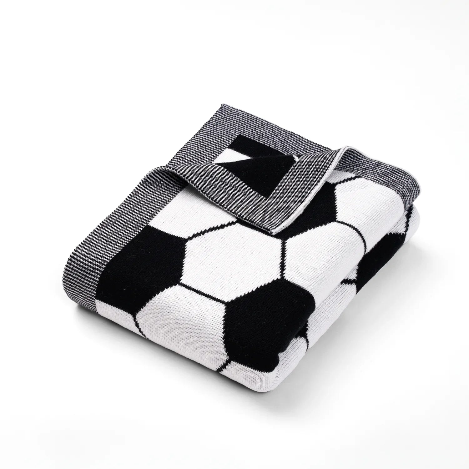 Soccer Jacquard Knit Baby Blanket
