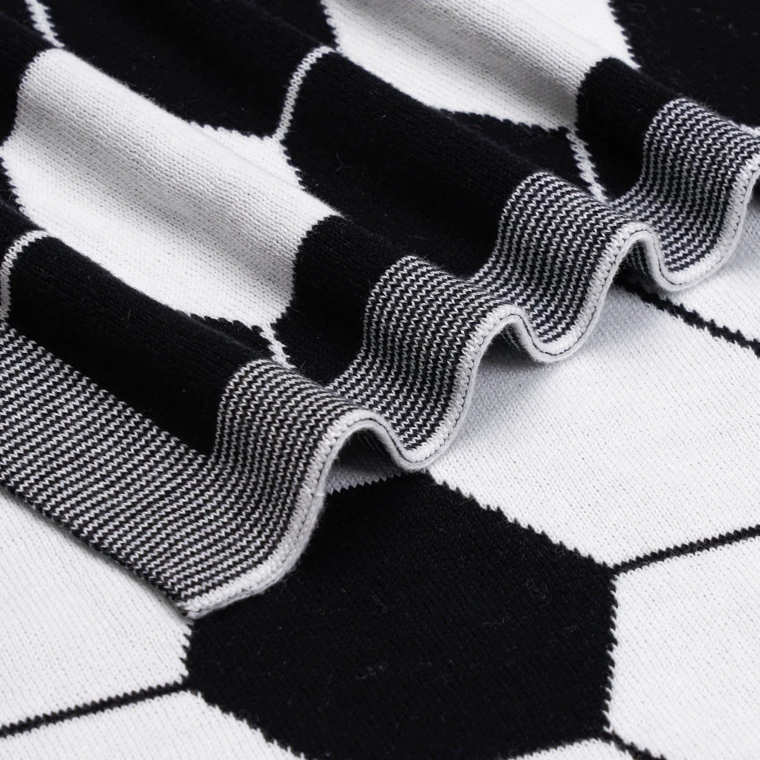 Soccer Jacquard Knit Baby Blanket