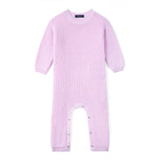 Baby Knit Romper Snap Closure In Lilac