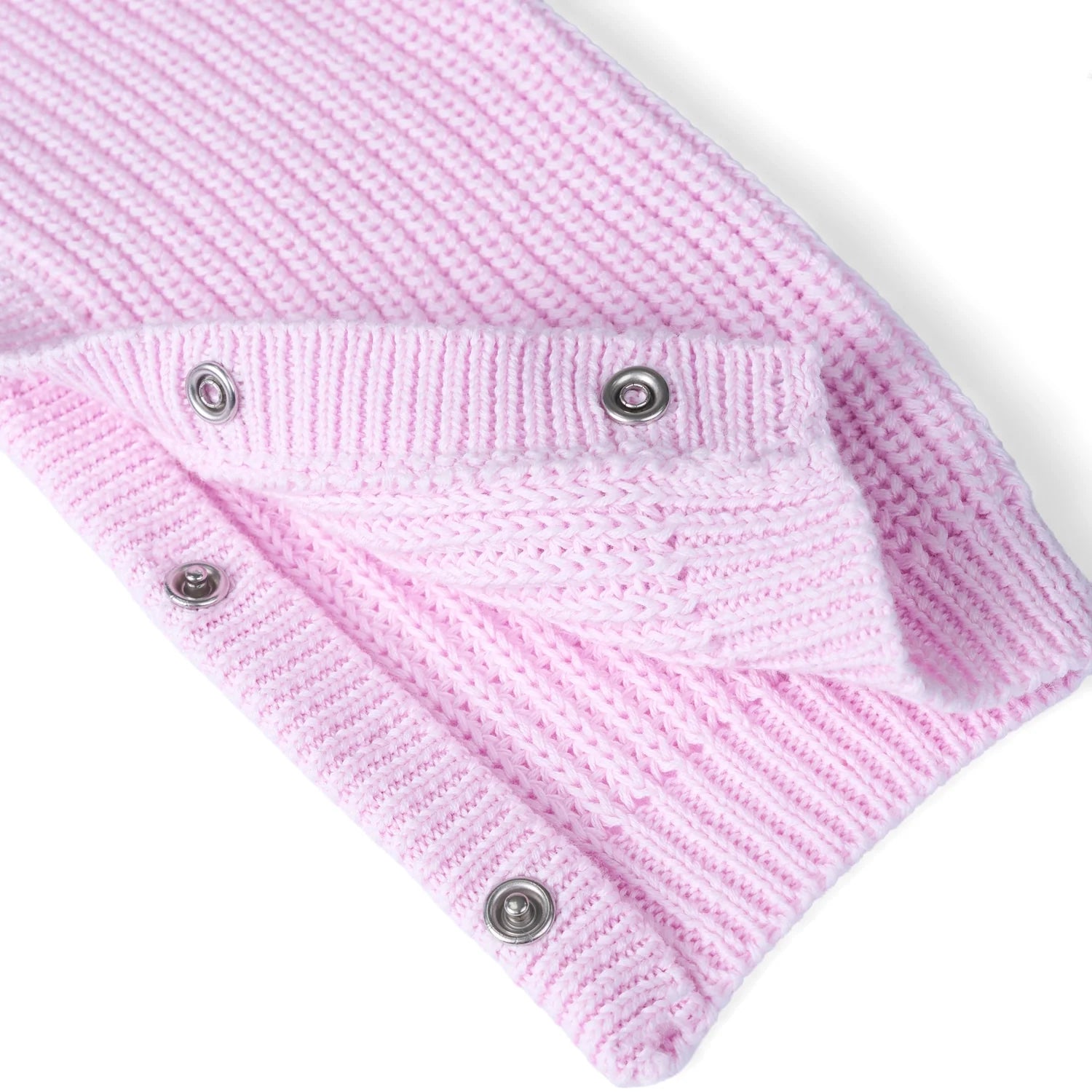 Baby Knit Romper Snap Closure In Lilac