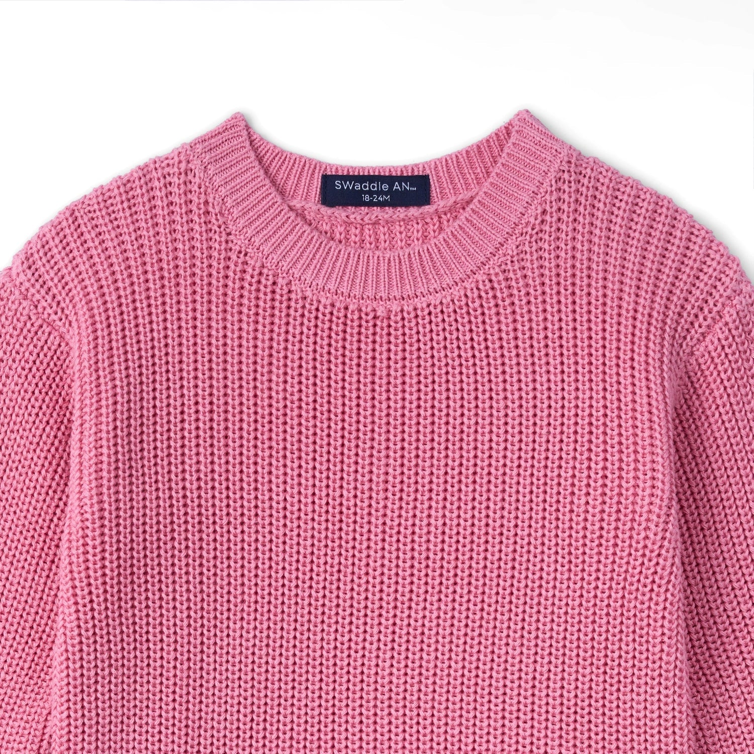 Baby Knit Romper Snap Closure In Rose Pink