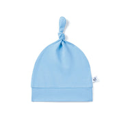 Baby Knotted Cap In Blue Bell