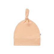Baby Knotted Cap In Peach Fuzz