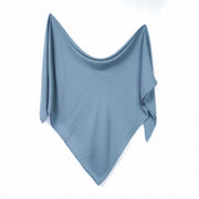 Baby Muslin Swaddle Blanket In Dusty Blue