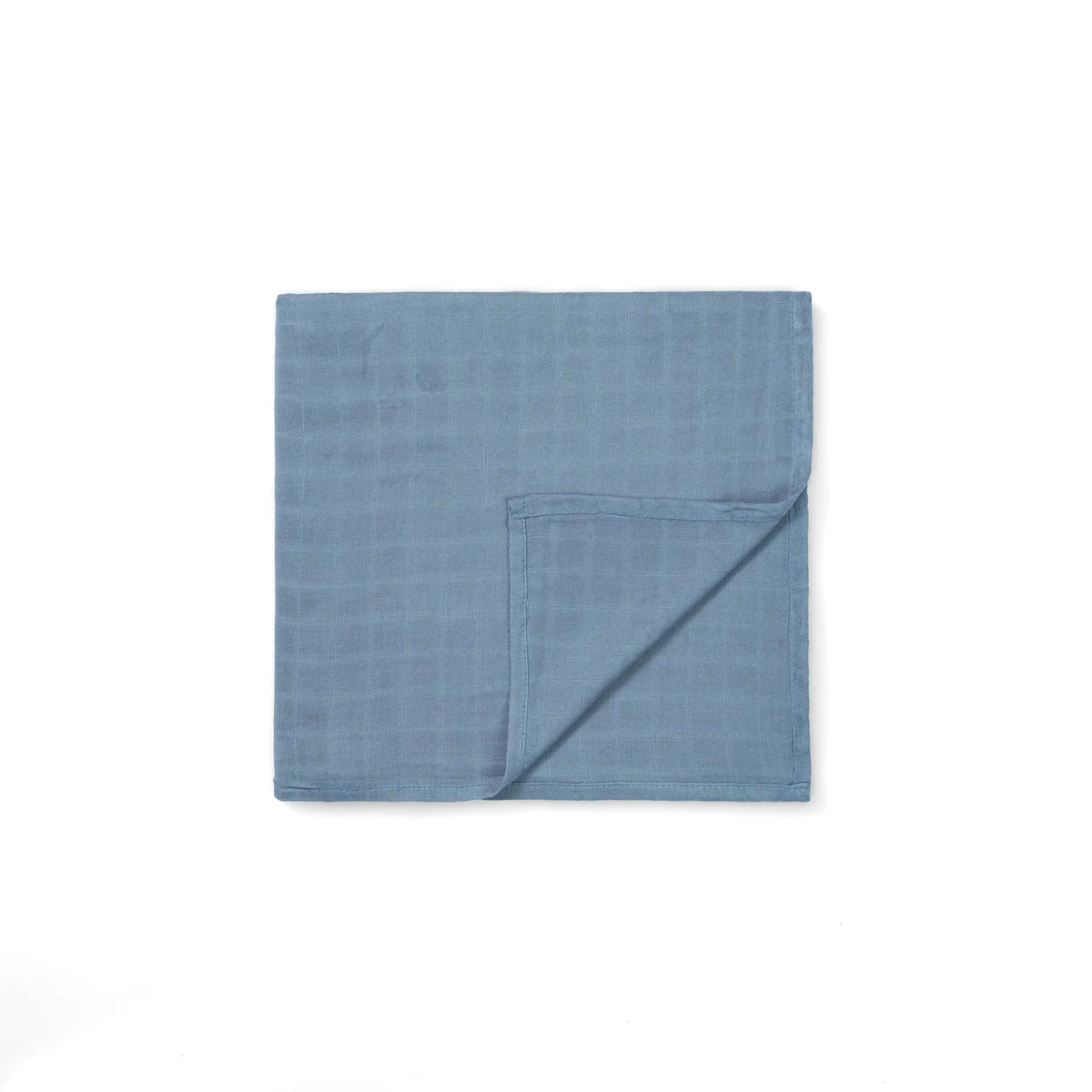 Baby Muslin Swaddle Blanket In Dusty Blue