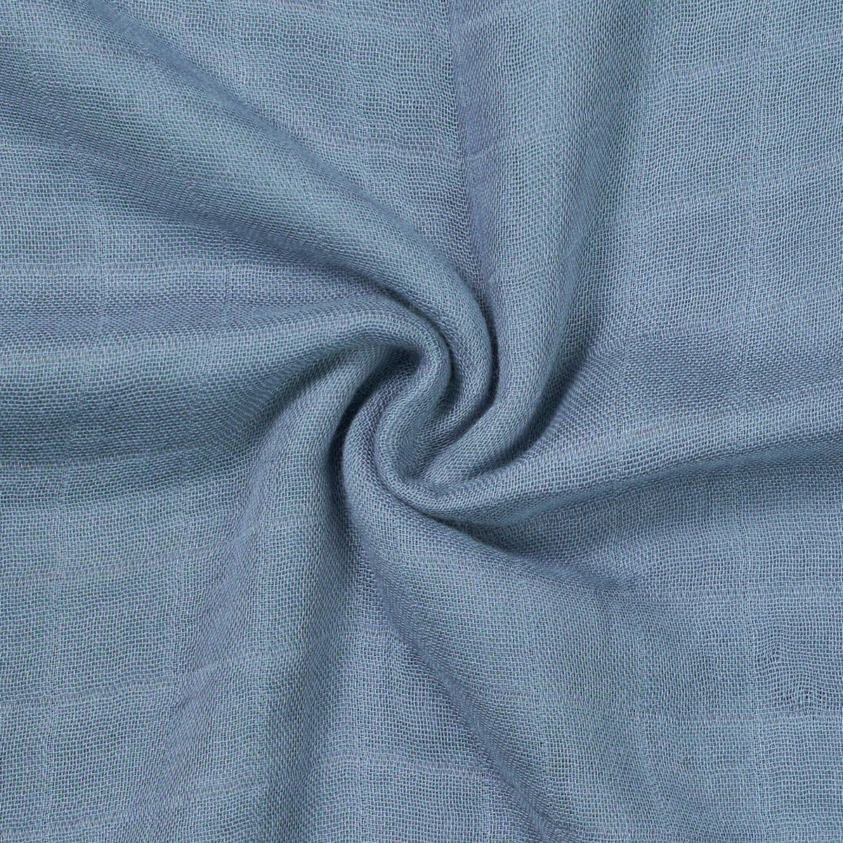 Baby Muslin Swaddle Blanket In Dusty Blue