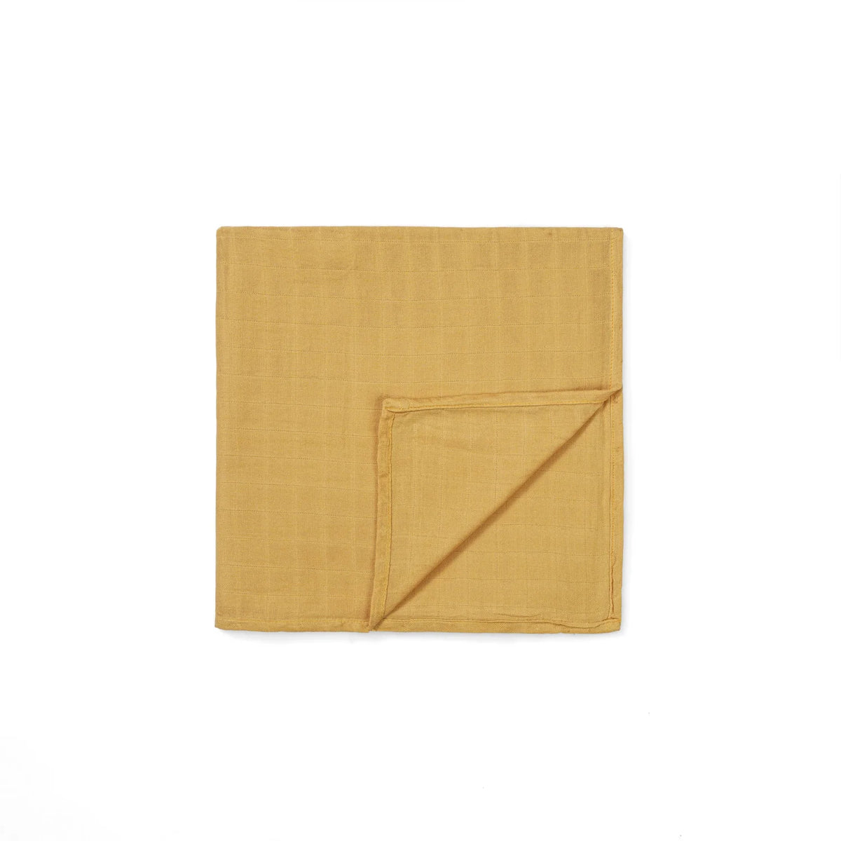 Baby Muslin Swaddle Blanket In Mustard