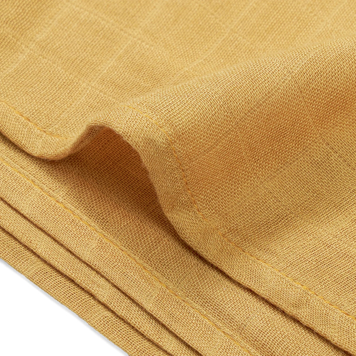 Baby Muslin Swaddle Blanket In Mustard