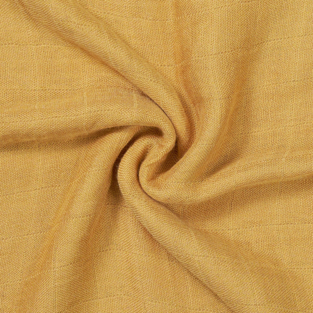 Baby Muslin Swaddle Blanket In Mustard