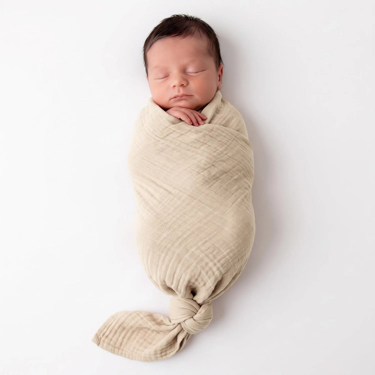 Baby Muslin Swaddle Blanket In Oatmeal
