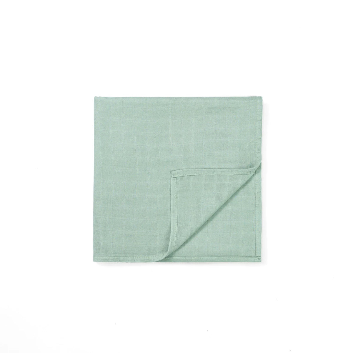Baby Muslin Swaddle Blanket In Sage Green