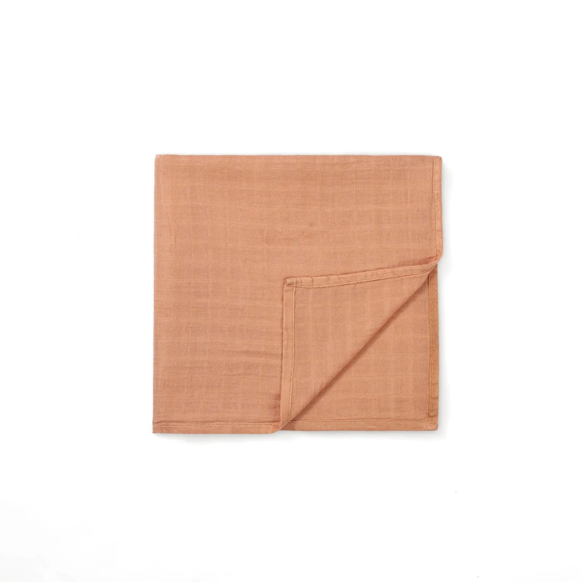 Baby Muslin Swaddle Blanket In Terra Cotta