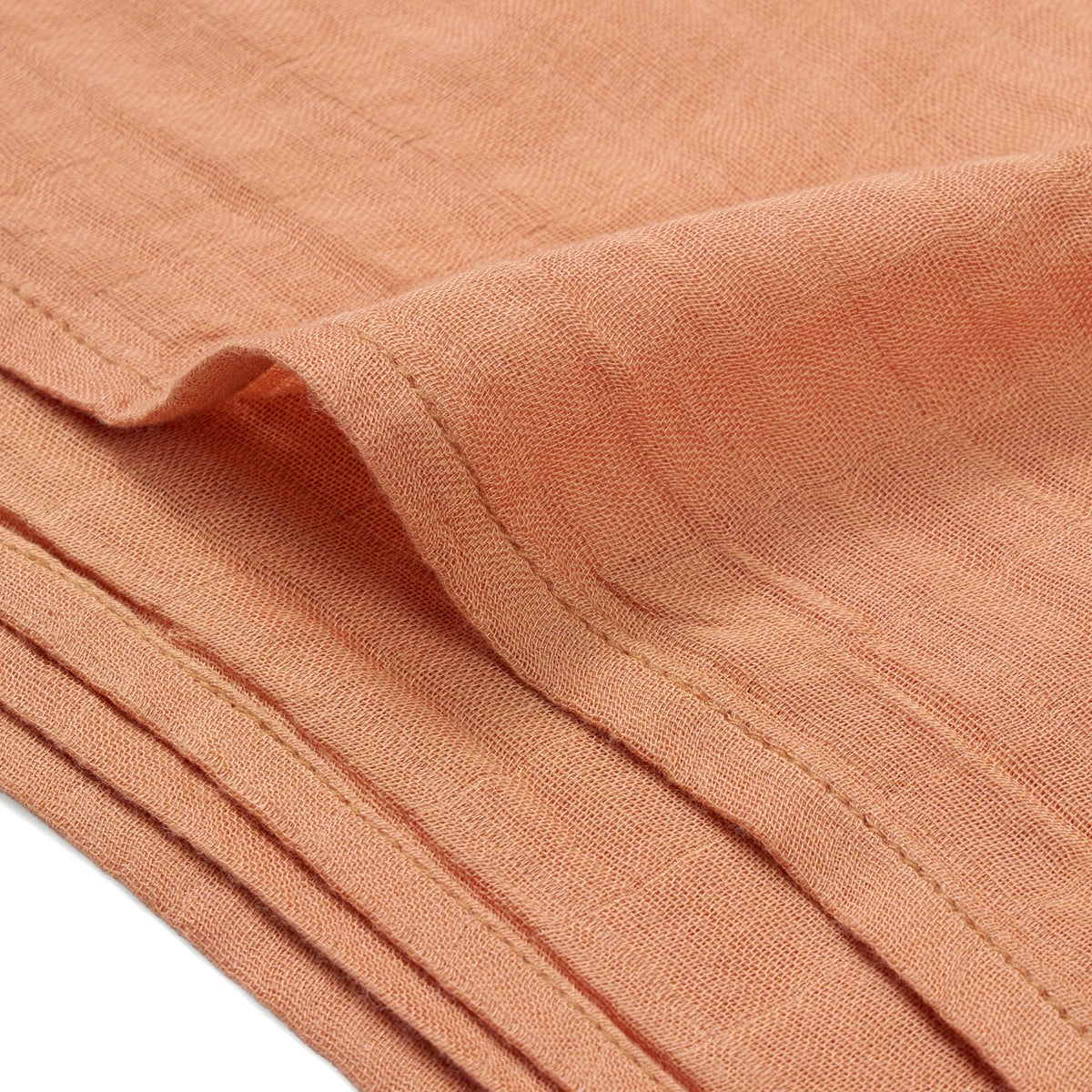 Baby Muslin Swaddle Blanket In Terra Cotta
