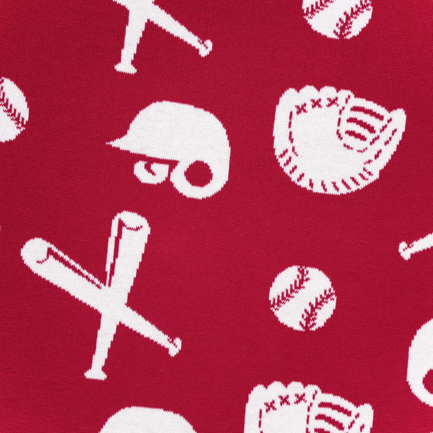 Baseball Jacquard Knit Baby Blanket